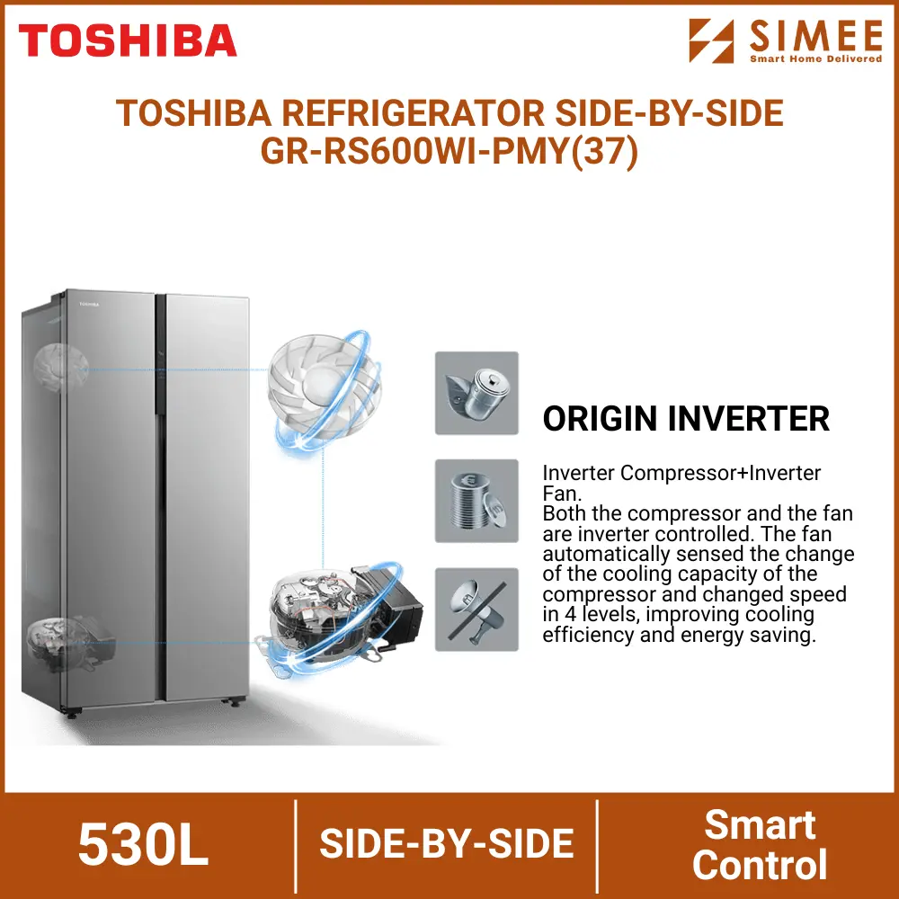 TOSHIBA REFRIGERATOR SIDE-BY-SIDE GR-RS600WI-PMY(37) (10).webp
