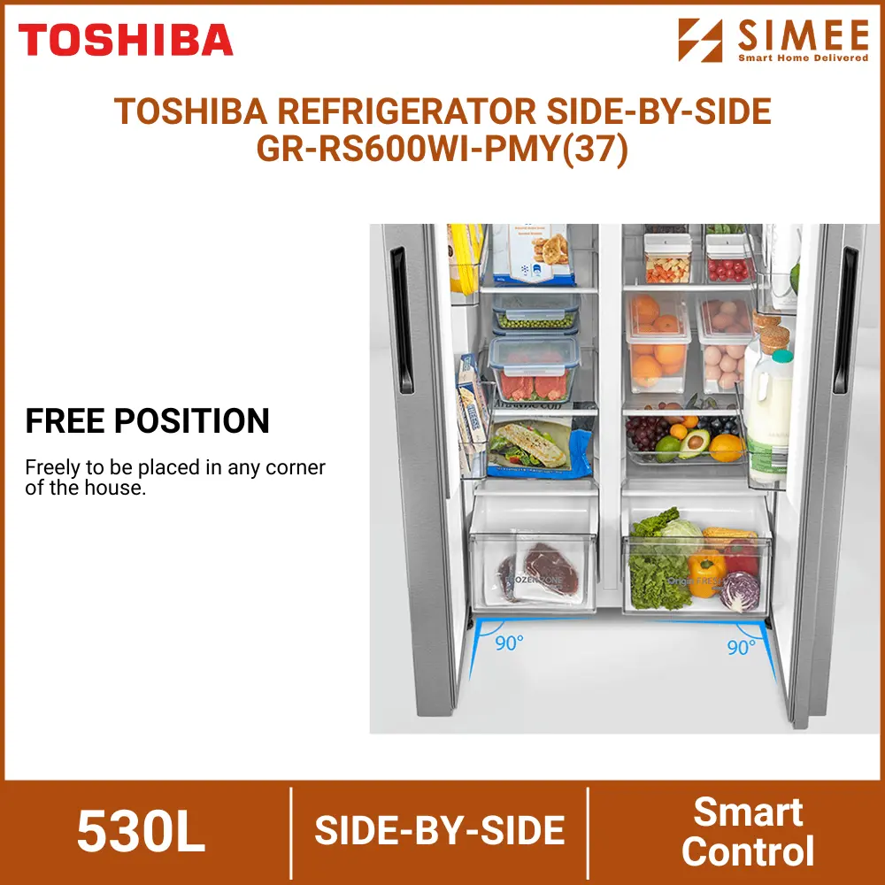 TOSHIBA REFRIGERATOR SIDE-BY-SIDE GR-RS600WI-PMY(37) (17).webp