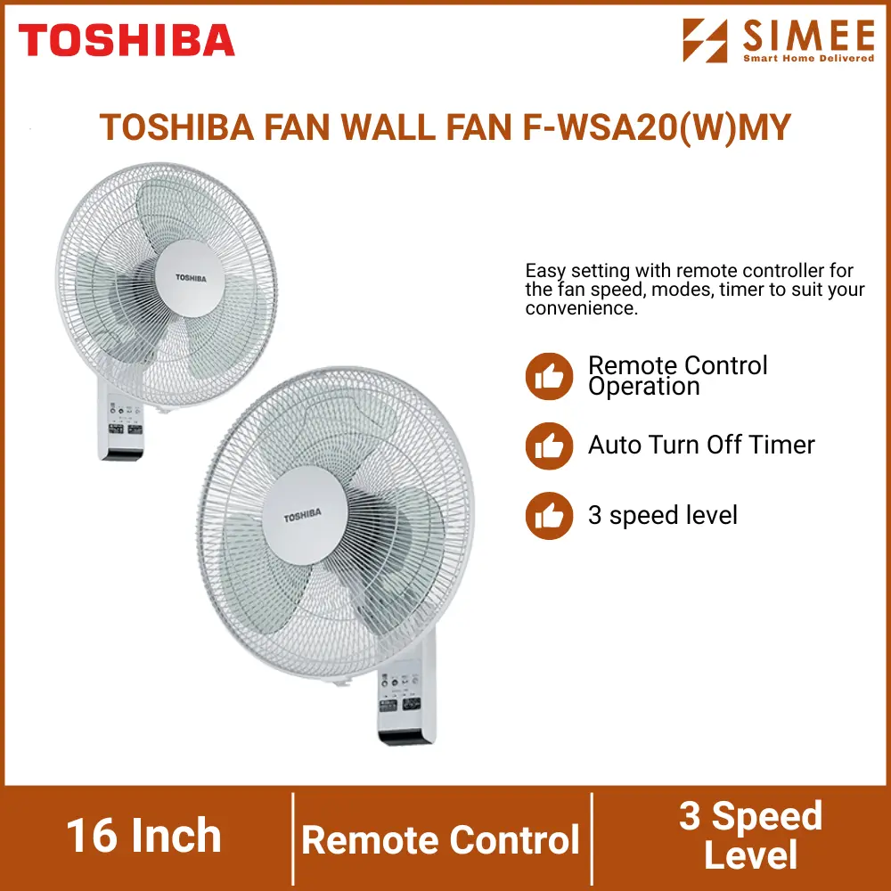 TOSHIBA FAN WALL FAN F-WSA20(W)MY (2).webp