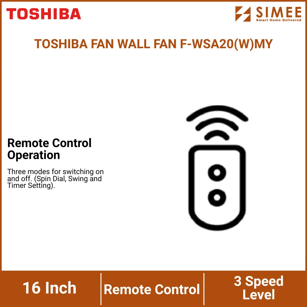 TOSHIBA FAN WALL FAN F-WSA20(W)MY (5).webp