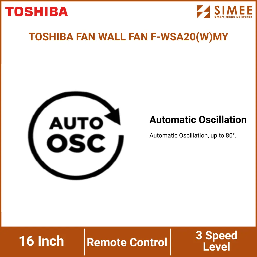 TOSHIBA FAN WALL FAN F-WSA20(W)MY (6).webp