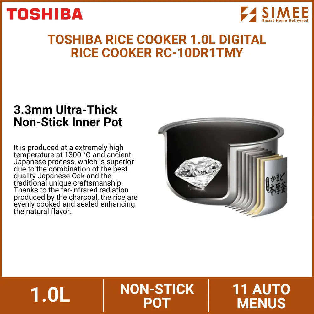 TOSHIBA RICE COOKER 1.0L DIGITAL RICE COOKER RC-10DR1TMY (3).webp