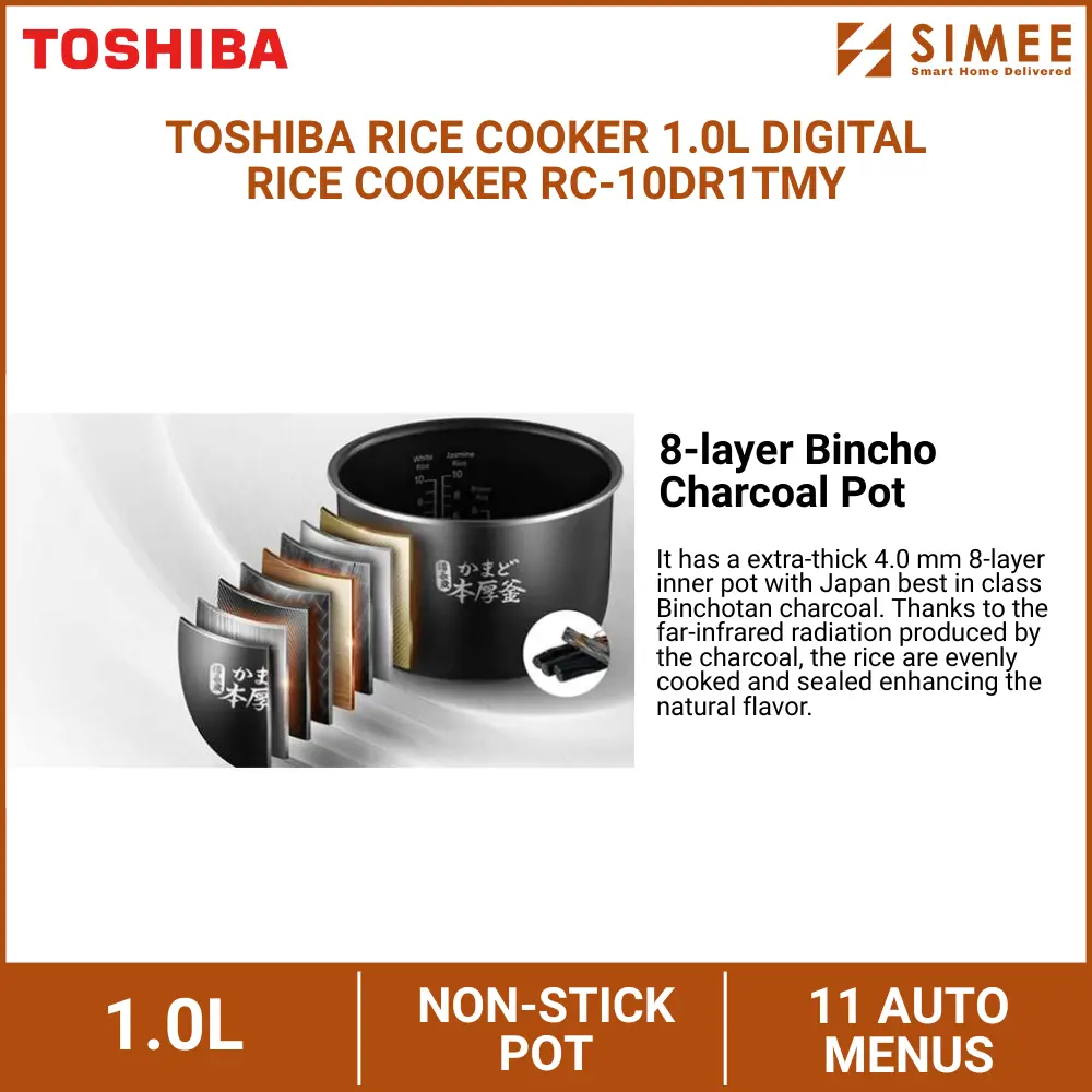 TOSHIBA RICE COOKER 1.0L DIGITAL RICE COOKER RC-10DR1TMY (4).webp