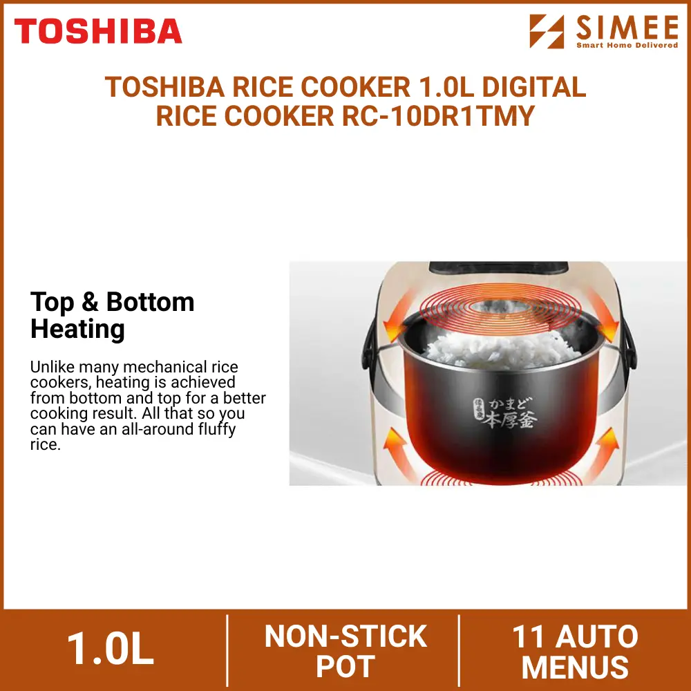 TOSHIBA RICE COOKER 1.0L DIGITAL RICE COOKER RC-10DR1TMY (5).webp