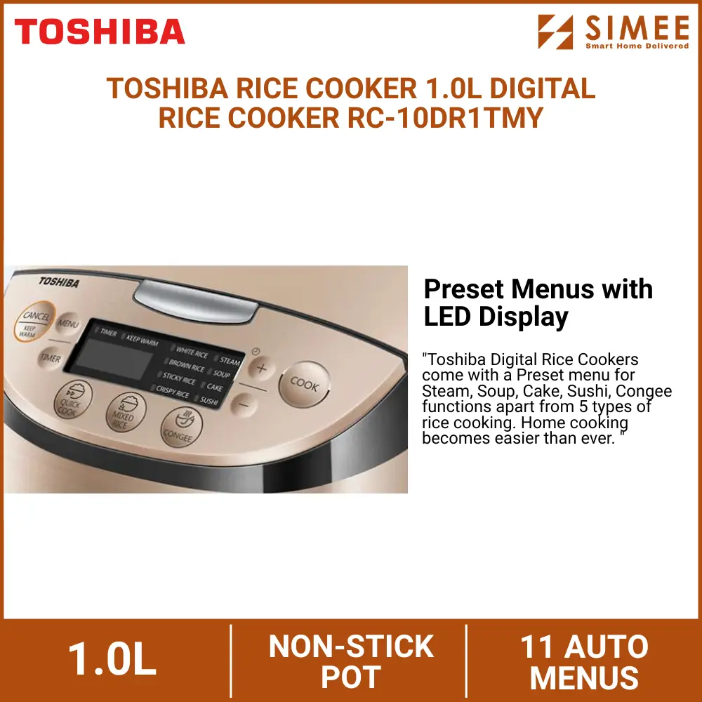 TOSHIBA RICE COOKER 1.0L DIGITAL RICE COOKER RC-10DR1TMY (6).webp