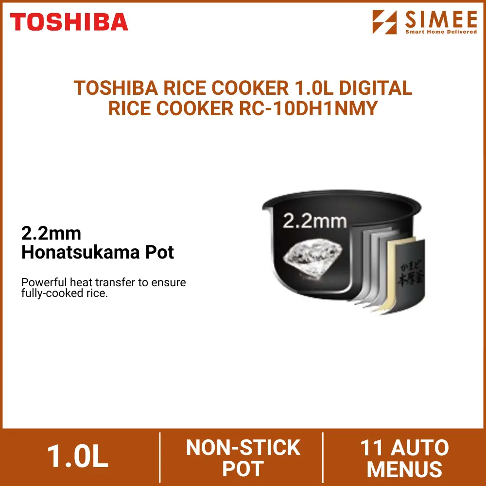 TOSHIBA RICE COOKER 1.0L DIGITAL RICE COOKER RC-10DH1NMY (3).webp