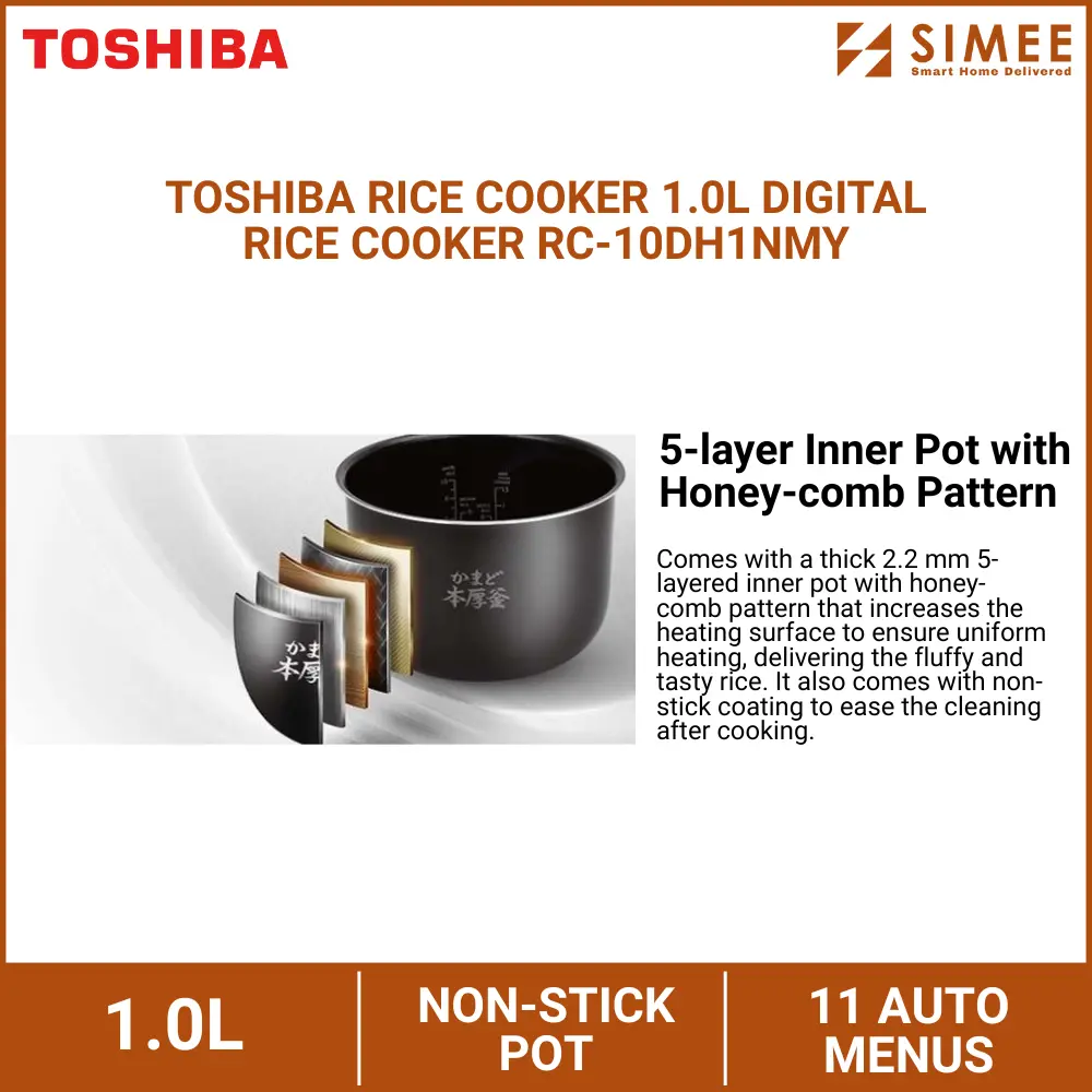 TOSHIBA RICE COOKER 1.0L DIGITAL RICE COOKER RC-10DH1NMY (4).webp