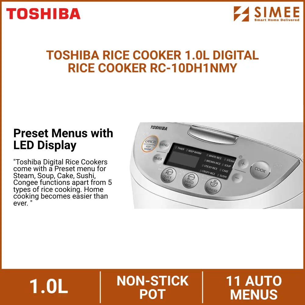 TOSHIBA RICE COOKER 1.0L DIGITAL RICE COOKER RC-10DH1NMY (5).webp