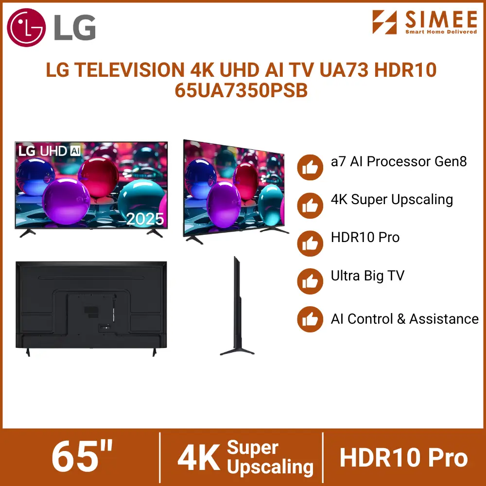 LG TELEVISION 4K UHD AI TV UA73 HDR10 65UA7350PSB (2).webp