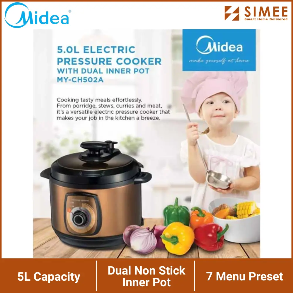 MIDEA PRESSURE COOKER DUAL INNER POT (5.0L) MY-CH502A (3).webp