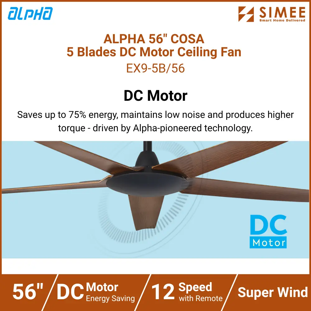 ALPHA 56_ COSA  5 Blades DC Motor Ceiling Fan EX9-5B_56 (7).webp