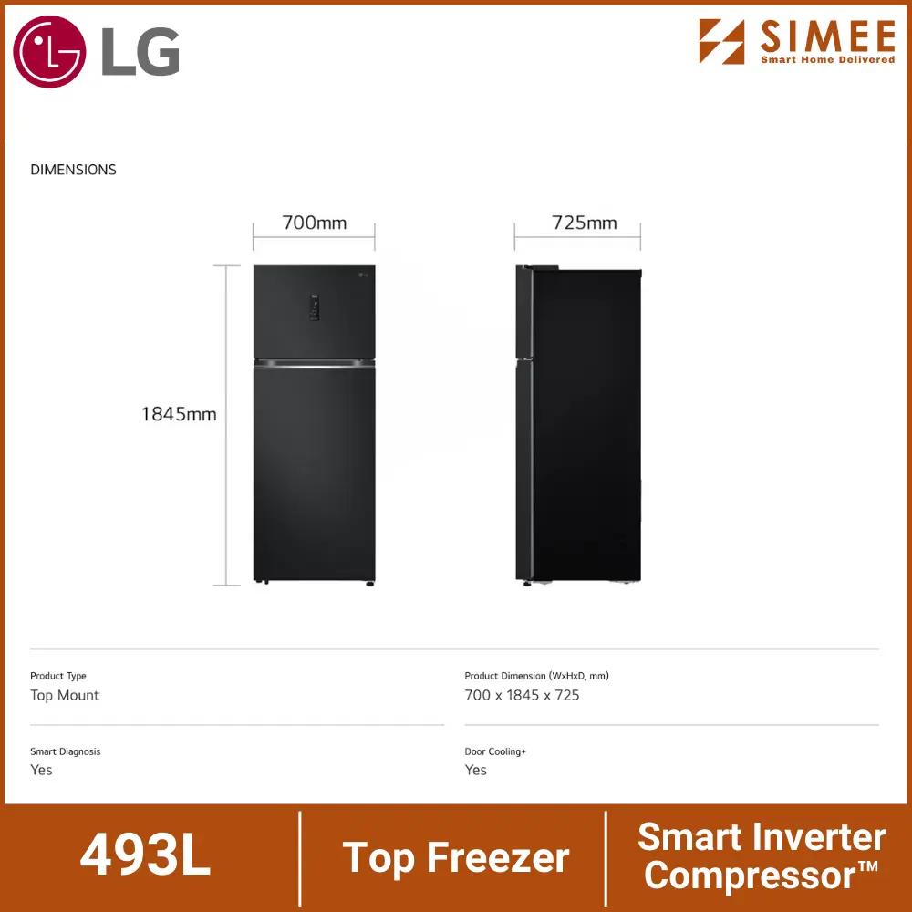 LG REFRIGERATOR TOP FREEZER GN-B452PQBK (11).webp