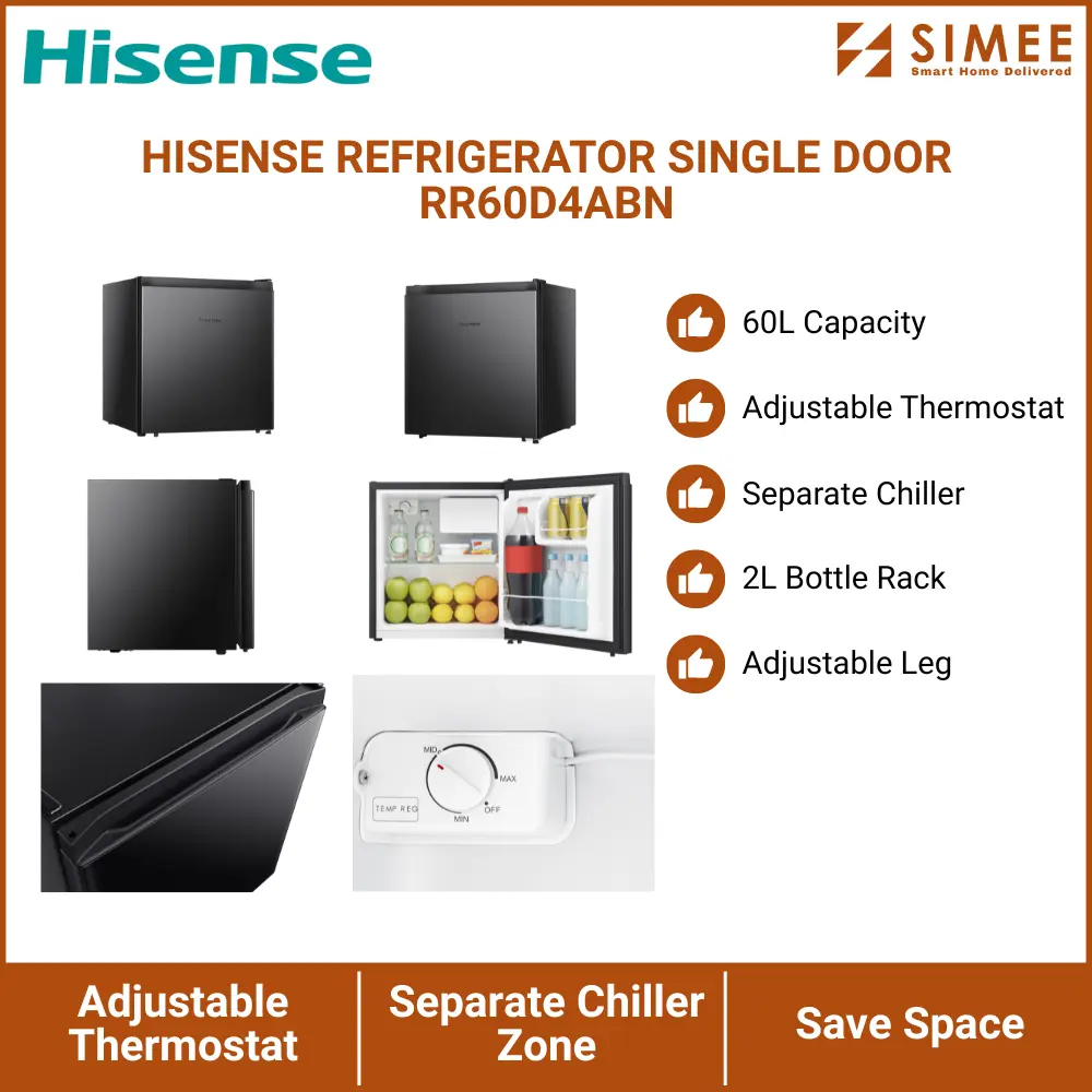 HISENSE REFRIGERATOR SINGLE DOOR RR60D4ABN (2).webp