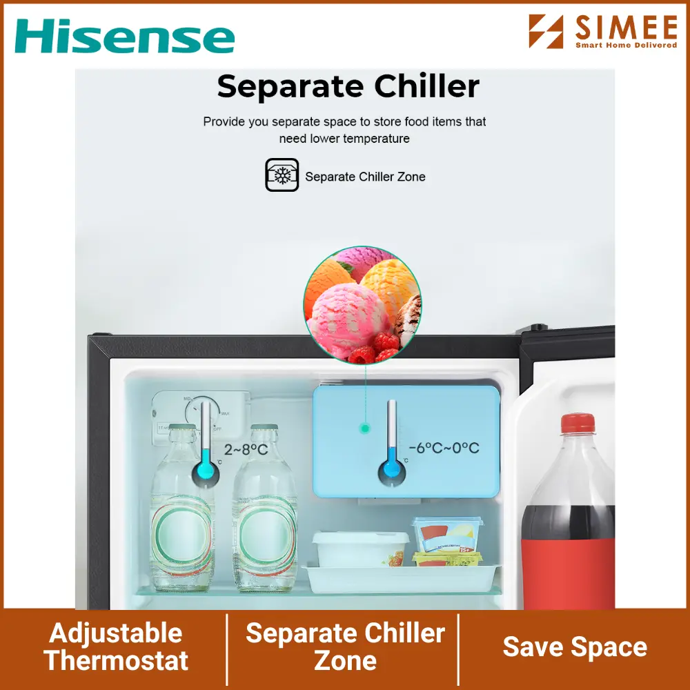 HISENSE REFRIGERATOR SINGLE DOOR RR60D4ABN (7).webp