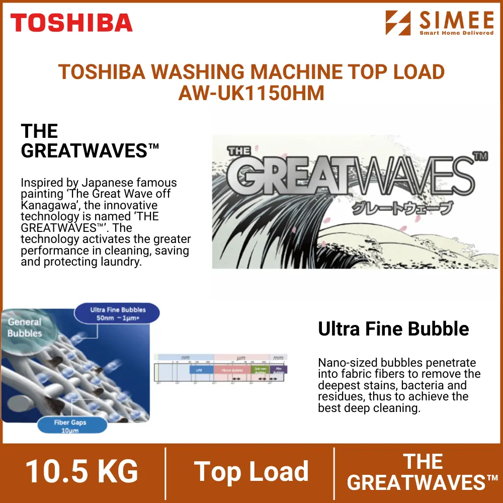 TOSHIBA WASHING MACHINE TOP LOAD AW-UK1150HM (3).webp