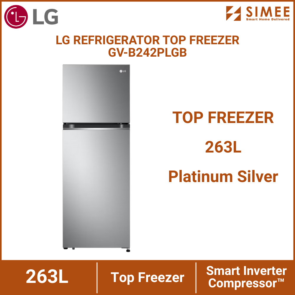 LG REFRIGERATOR TOP FREEZER GV-B242PLGB