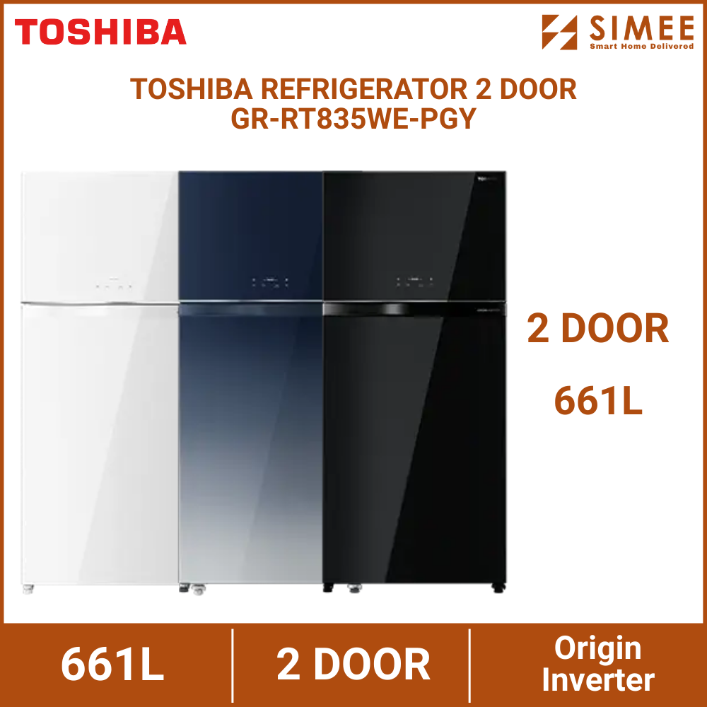 TOSHIBA REFRIGERATOR 2 DOOR GR-RT835WE-PGY