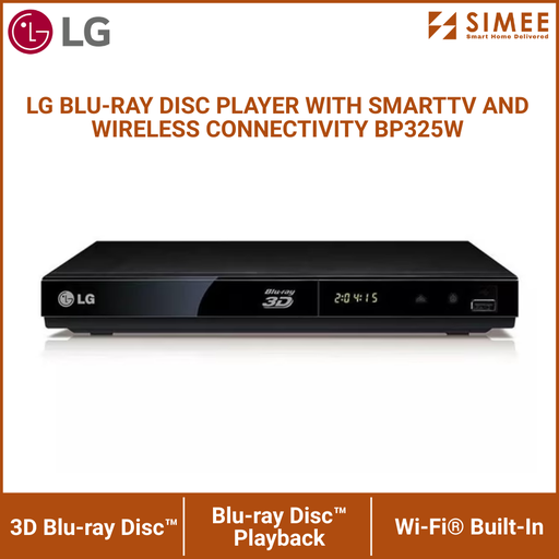 [LG_BR_BP325W] LG BLU-RAY DISC PLAYER WITH SMARTTV AND WIRELESS CONNECTIVITY BP325W
