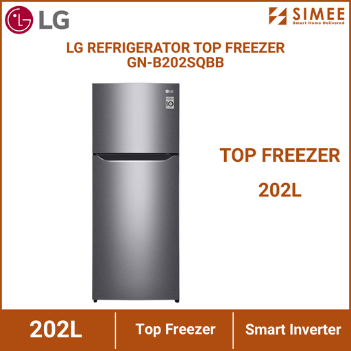 [LG_RF_GN-B202SQBB] LG REFRIGERATOR TOP FREEZER GN-B202SQBB