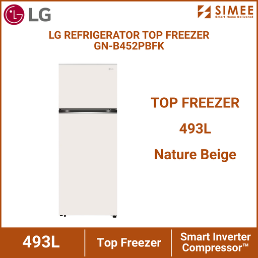 [LG_RF_GN-B452PBFK] LG REFRIGERATOR TOP FREEZER GN-B452PBFK