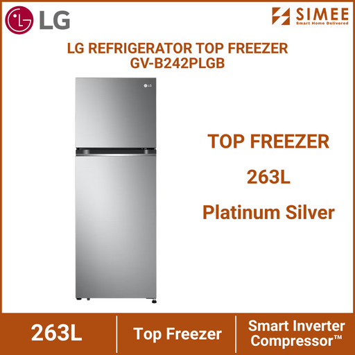 [LG_RF_GV-B242PLGB] LG REFRIGERATOR TOP FREEZER GV-B242PLGB