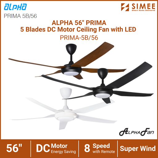 [AP_CF_PRIMA 5B/56LED] ALPHA FAN CEILING FAN PRIMA 5B/56LED