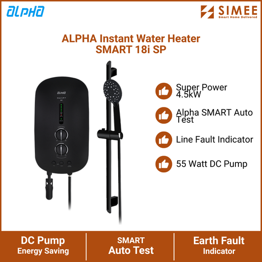 [AP_WH_SMART 18i SP] ALPHA WATER HEATER DC PUMP SMART 18i SP