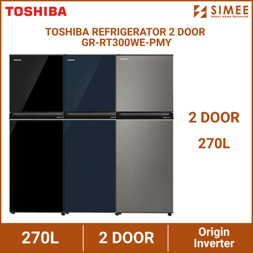 TOSHIBA REFRIGERATOR 2 DOOR GR-RT300WE-PMY