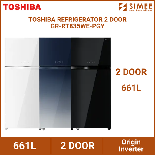 TOSHIBA REFRIGERATOR 2 DOOR GR-RT835WE-PGY